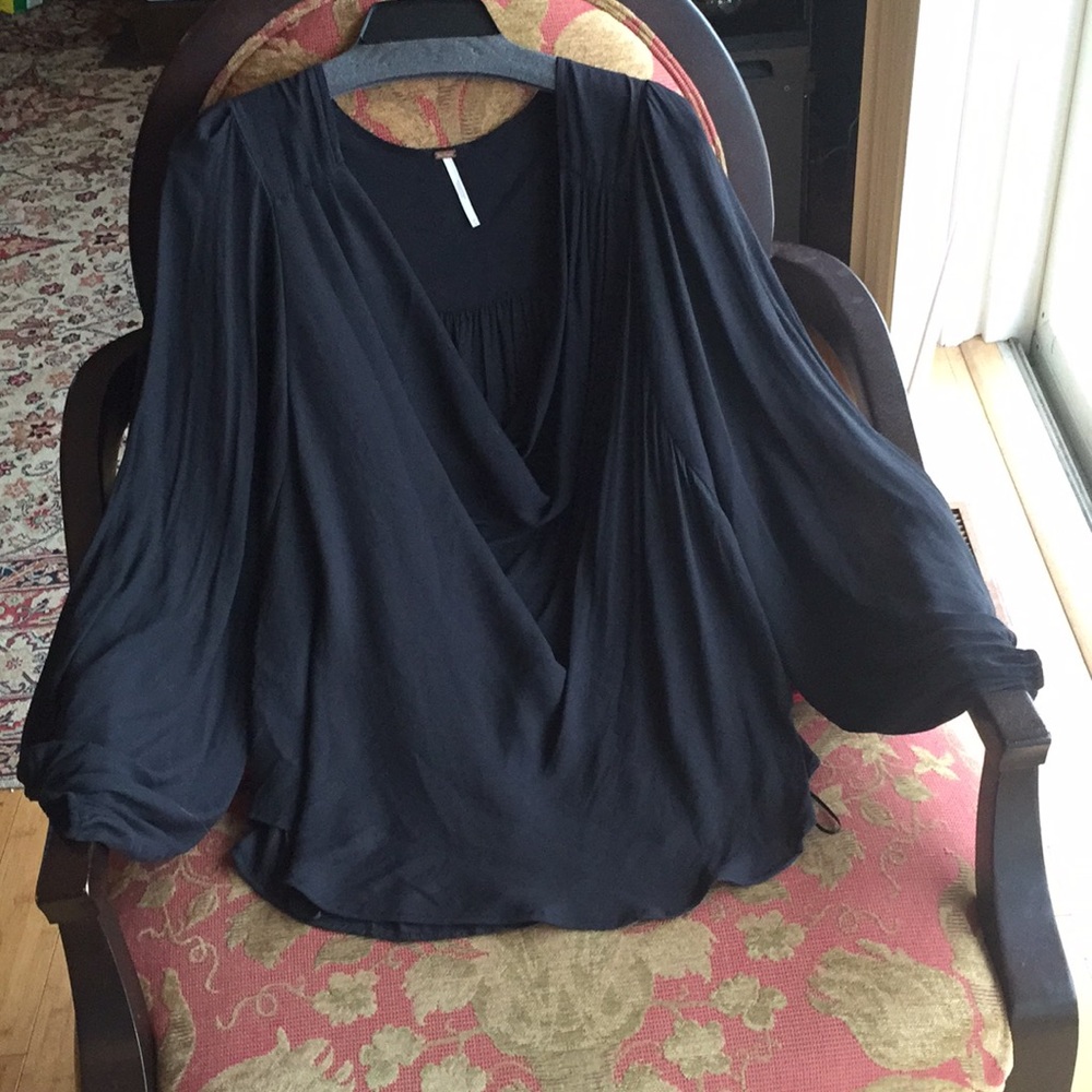 Free People Black Beautiful Blouse Never Used